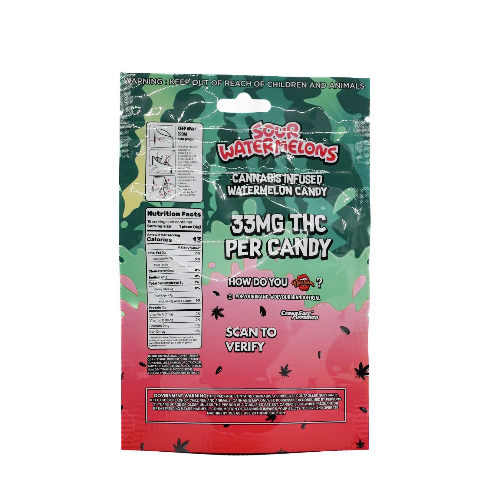 Devour: Sour Watermelon 500MG